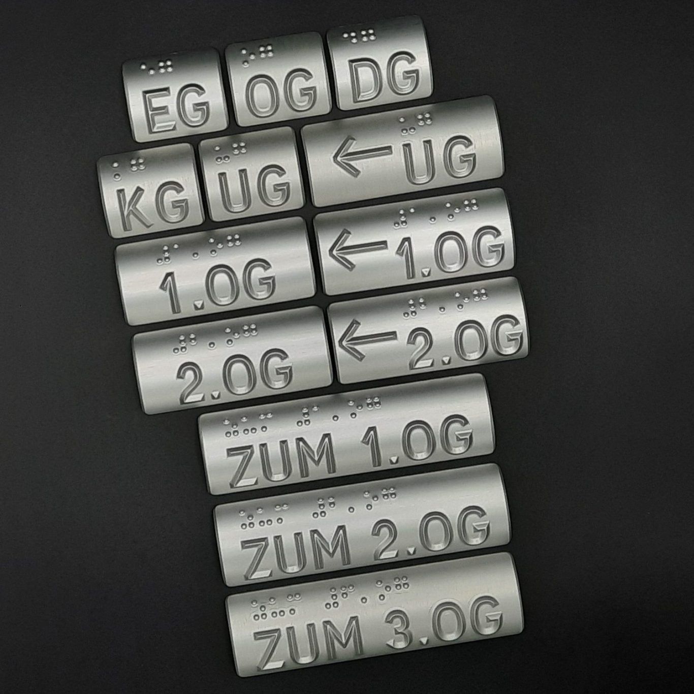 Zahlenschilder mit Schrift nach DIN 32976